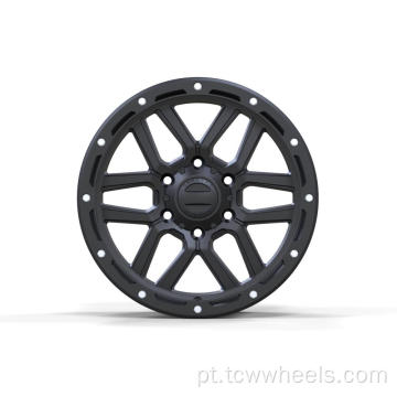 Roda offroad preta de 17 polegadas